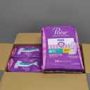 Poise Incontinence Pads & Postpartum Incontinence Pads, 3 Drop Light Absorbency, Long Length, 96 Count (4 Packs of 24), Packaging May Vary