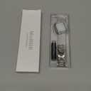 MioHHR Solid Stainless Steel Bands Compatible with Apple Watch 38mm 40mm 41mm, Metal Strap with Soft TPU Case for iWatch Bands Series 9 8 7 6 5 4 3 2 1 SE SE2 SE3 Women and Men, Silver/Rose Gold