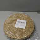 Round Woven Placemats Set of 6, Natural Water Hyacinth Place mats, 12 inch Rattan Placemats Wicker Placemats Farmhouse Boho Braided Heat Resistant Outdoor Placemat Patio Table Place Mats