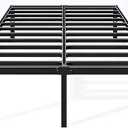 18 Inch Full Bed Frame - Sturdy Metal Platform Full Size, No Box Spring Needed, Heavy Duty, Easy Assembly, Strong Bearing Capacity, Under Bed Storage, Black