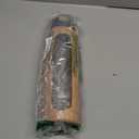 Kodrine 32 oz Glass Water Bottle with Straw and Carry Loop, One-Touch Leakproof Locking Lid, Reusable Drinking Bottle with Time Marker for Travel Home Gym Sports (Amber)