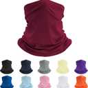 Pukavt Winter Knitted Neck Gaiter For Men And Women Neck Warmer (Burgundy)
