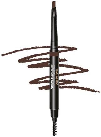 Gentlehomme - Men's Brow Pencil - 2-in-1 Brow Brush & Lead Pencil - Shape, Define & Fill In Eyebrows - Ultra-Thin - Long-Lasting Dark Brown : Beauty & Personal Care