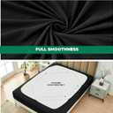 Biscaynebay Decorative Box Spring Cover Queen Size, Black Luxurious Jersey Knitting Stretchy Wrap Around 4 Sides Bed Skirt for Home/Hotels, Easy Fit Wrinkle Free Machine Washable