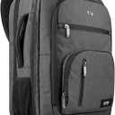 Solo New York TSA Laptop Backpack for Women & Men -Carry On Bookbag for Travel & Work, Lightweight Bag, Mesh Side Pockets, Padded Straps, Fits 17.3" Computer - Grand Travel, Grey