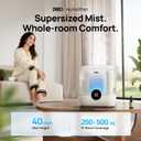 DREO Humidifiers for Bedroom, 6L Easy to Fill & Clean, 60H Runtime for Large room, 28 dB Quiet Cool Mist Air Humidifier for Plant, Baby Nursery, Home, Indoor, Night Light, Precise Humidity Control