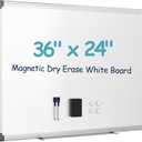 VUSIGN 36" x 24" Magnetic Dry Erase Board for Wall with Aluminum Frame