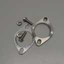 2.5 Inch 2-Bolt Exhaust Flange Connection Kit, 63mm Flange and Gasket for Exhaust Turbo Downpipe Catback Headers Stainless Steel