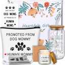 New Mom Gifts for Pregnant Women Cute Pregnant, Postpartum, Birthday Gifts for First Time Moms Including Drinking Cup, Makeup Bag, Scented Candle, Socks, Cards