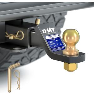 Orion Motor Tech Trailer Hitch Ball Mount, for 2" Receiver with 2" Ball 2" Drop 8000 lb. Towing Capacity, Heavy-Duty Tow Hitch Reversible Ball Hitch for Truck Boat RV Cargo with Hitch Pin & Clip