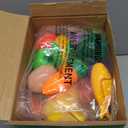 Play Food Set for Kids, Toddler Learning Toys, Cutting Food Toy Color Sorting Set, Pretend Food Play Kitchen Accessories for Kids, Birthday Gifts for 3-8 Years old Boys Girls Educational Toys