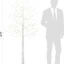 2Pack Lighted Birch Tree with 144 Warm White Lights, 8 Modes Prelit White Artificial Christmas Trees with Timer for Holiday Indoor Outdoor Decor Garden Wedding Party Bedroom Decoration