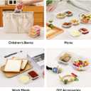 10 Sets Double Compartment Condiment Containers with Lid, Small Plastic Clear Container for Sauce Snack Refrigeration Outdoor Takeaway, Food Grade BPA-Free