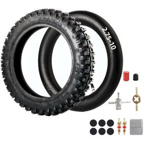 2.75-10Tire and Inner Tube Set Compatible with 10-Inch Rim Dirt Pit Bike Honda CRF50/XR50, Suzuki DRZ70/JR50, and Yamaha PW50 Off-Road Dirt Bike Tire (2.75-10")