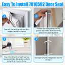 Upgraded 7010592 Freezer Door Gasket Compatible with Sub Zero Refrigerator Freezer Door Seal Replacement SZO592 7042262 3211110 Freezer Seal Replacement Sub Zero Freezer Drawer Gasket 33.39" x 18.03"