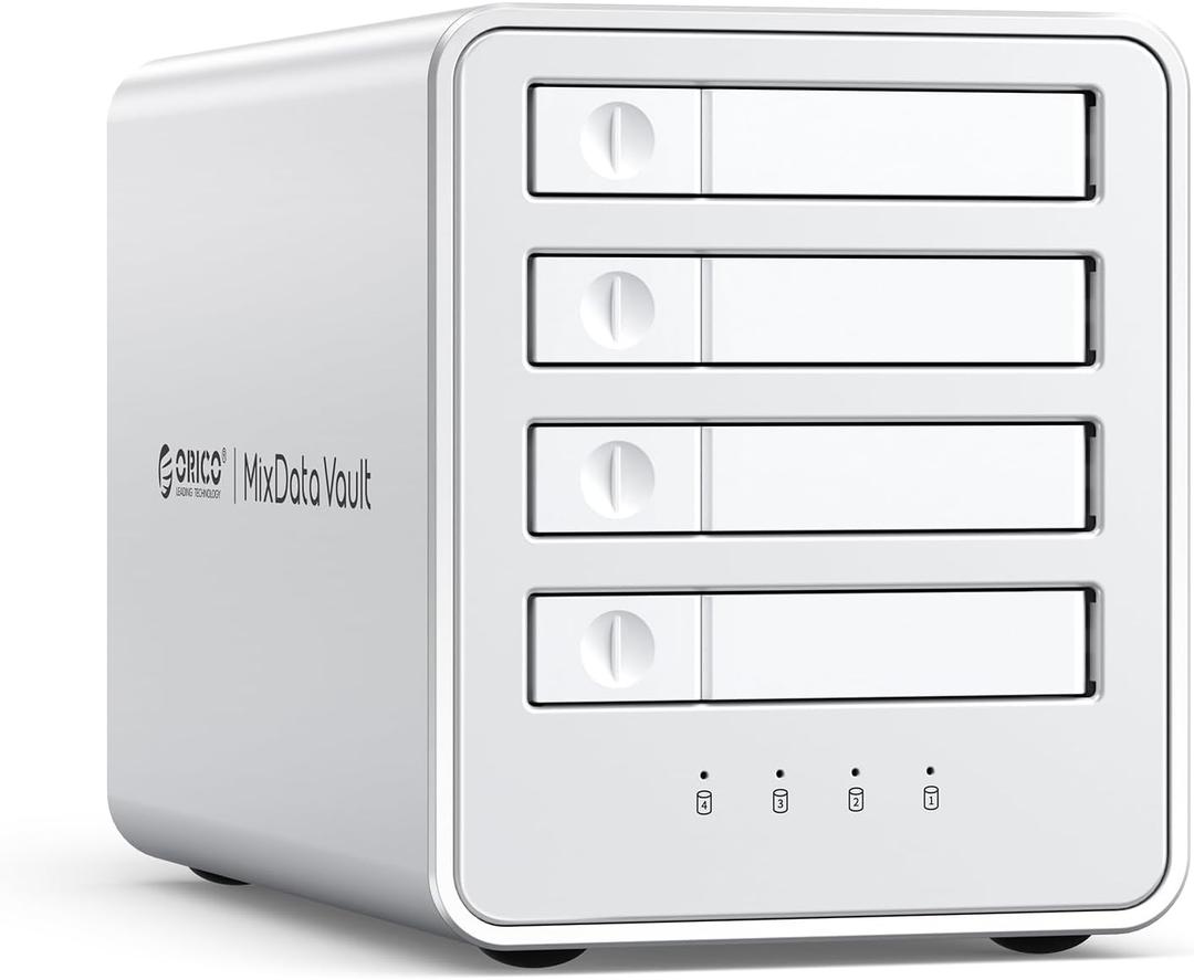 ORICO 40Gbps SSD External Hard Drive Enclosure NVME M.2 All-Flash Docking Station Up 32TB for 4K/8K Video Editing/Data Transfer-8848U4