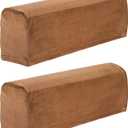 uxcell 2 Pcs Sofa Armrest Covers Stretch Couch Armrest Cover for Chairs Sofas Couch Arm, Scratch-Resistant Sofa Arm Cover, Camel