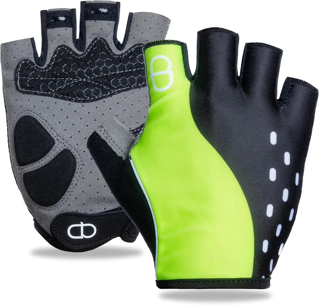 DA--Workout Gloves for Men and Women, Exercise Gloves for Weight Lifting, Cycling, Gym, Training, Breathable and Snug fit-Fluorescent Green (Orange, XL)
