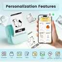 Sticker Printer, Print Pods Mini Printer, Thermal Inkless Sticker Maker Machine with 1 Roll Paper, Versatile App with 2000 Icons and 300 Templates, Impresora Porttil for Notes, Journal, DIY