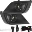 labwork 1 Pair Fog Lights Assembly Replacement for 2015-2018 Nissan Murano Clear Lens with Bulbs Fog Light Covers Harness Switch Kit Driving Fog Lights Lamps Driver and Passenger Side