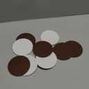 PATIKIL 3.5 Inch Diameter Lamp Base Felt, 10Pack 2mm Thickness Round Soft Adhesive Non-Slip Anti-Scratch Backed Felt for Lamp Furniture DIY Craft, Coffee