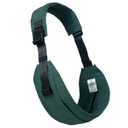 AUYEAZGO Toddler Carrier - Premium Cotton, Large Seat & Back Support, with Large Pocket, One Size Fits Most, Ideal for 6-48 Months (16-44 lbs), Green, Medium