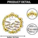 Jesuspirit Christian Shaker Ornament  You are Scripture Wreath with Sunflowers & Bible Verses | 3D Christmas Cross Ornament Gift for Friends or Family