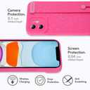 MOWIME Compatible with iPhone 11 Case with Strap Wrist, Cheetah Print Shockproof Soft TPU Protective Cover for Women Girls, Slim Anti Scratch Case for iPhone 11 6.1 Inch, Hot Pink