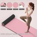 ILILI 10mm Extra Thick, TPE Yoga Mat, 76×28 Inch Extra Long, Carrying Strap, Pink