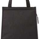 Black Lunch Bag for Men - Lunch Bag with Zipper Tote Bag for Women Simple Lunch Box Reusable Insulated