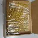 XINHUIDALSQ 100Pcs Pearl Bouquet Party Decoration Pearl String Beaded Garland 4mm Beads Garlands for Christmas Decoration Wedding Mother's Day Party Decoration, Christmas Floral Picks(Gold)