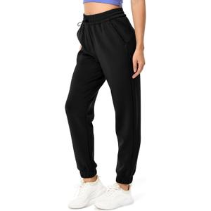 Colorfulkoala Women's High Waisted Ultra Soft Velvra Modal Joggers Running Sweatpants Casual Lounge Pants with Pockets (Medium, Black)