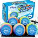 Billeeit 5Pcs Water Skipping Balls Set for Pool Play, Multi-Colored Splash Water Bouncing Balls, Fun Water Pool Beach Swim Toys & Games for Kids 3+ 4-8-12 and Adults