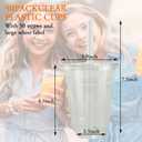 50 Sets Clear Plastic Cups With Flat Lids,16oz Disposable Iced Coffee Cups with Straws and Stickers,Plastic Cups for Iced Coffee,Cold Drinks,Juice, Bubble Boba Tea,Smoothie, Milkshake, 200 Piece Set