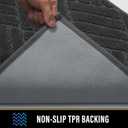 PLEASOR Front Door Mat, Absorbent Dirt Trapper Welcome Door mat Indoor, Non Slip Machine Washable Entryway Rug, Dog Door Mat, Shoes Scraper, Low Profile Doormat for Inside Floor, 20x32, Charcoal (2'8" x 1'8" (Rectangular))