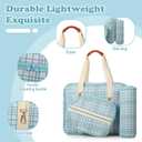 Plaid Paddle Sports Tote Bag with Cover Set, Large Capacity 3-in-1 Bag for Women Men Paddle Compartment and Removable Shoulder Strap Fits Sports Balls and Court Gear