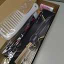 Electric Hot Comb Hair Straightener Heat Pressing Combs Ceramic Curling Flat Iron Curler, Hot Comb Electric for Wigs Electrical Straightening Comb Curling Iron for Natural Hair with Anti-Scald Case