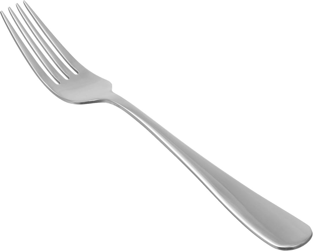 Amazon Basics Stainless Steel Dinner Forks with Round Edge, Pack of 10, Count of 120, Silver