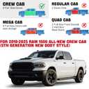 in-Channel Rain Guards for 2019-2025 Ram 1500 Crew Cab5th Gen New Body Style, Window Deflectors Window Visors for 2025 Ram 1500 Accessories, 4 Full-Size Doors