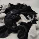 Cow Print Area Rug Large Faux Cowhide Rug 4.6x5.2 Feet Animal Printed Carpet Faux Cow Hide Rugs for Bedroom Living Kids Room Office Western Home Decor Mat, Black Cow Print