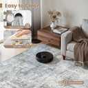 cotiled 9x12 Area Rug for Living Room, Abstract Washable Carpet, Blue Grey