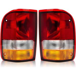 RANSOTO Rear Brake Tail Light Compatible with 1993-1997 Ford Ranger Replace FO2800110 FO2801110 F37Z13405A F37Z13404A Left Driver Side and Right Passenger Side Without Bulbs