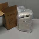 Mini Countertop Trash Can with 3 Rolls of Trash Bags, Waste Can with Press Type Lid, 1.5 L / 0.40 Gal Wastebasket Dispenser, Bin for Coffee Table, Bathroom Vanity Top (White)