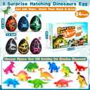 24 Pcs Large Hatching Dinosaur Eggs Easter Party Favors, Easter Egg Filled Toys for Kids Toddlers Grow in Water Dinos Egg Science Kits, Goodie Bag Stuffers, Classroom Prizes, Easter Basket Stuffers