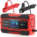 YONHAN Battery Charger 10-Amp 12V and 24V Fully-Automatic Smart Car Battery Charger, Battery Maintainer Trickle Charger, and Battery Desulfator with Temperature Compensation