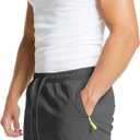 Zengjo Mens Running Shorts 7 Inch(Grey,L) (Gray, L)