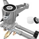 RMW22G24-EZ-SX AR High Pressure Washer Pump, SX Left-Handed Pump, 2400 PSI, 2.2 GPM, Vertical 7/8" Shaft Power Washer Replacement Pump Head with Easy Start Valve Thermal Relief Valve, Aluminum
