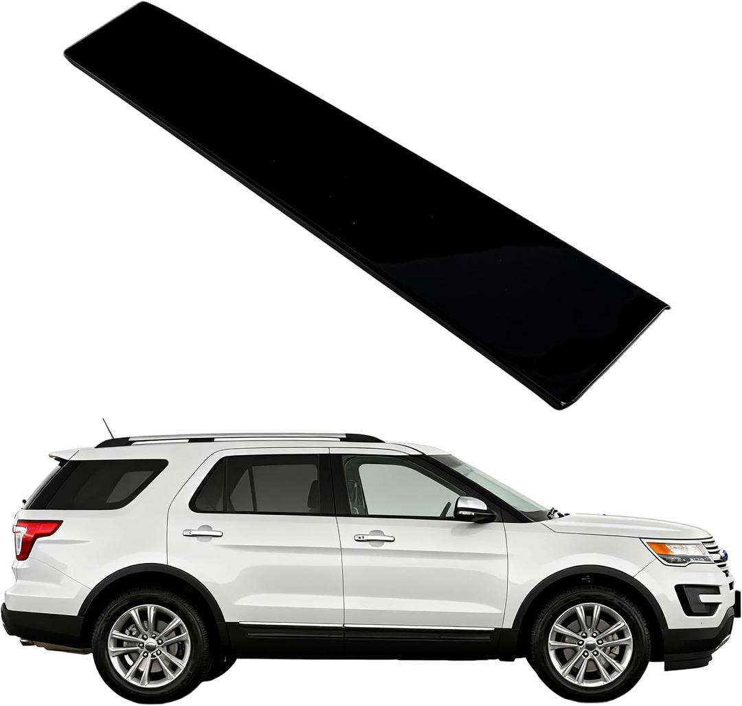 B Pillar Molding Trim 926-449 Compatible with Ford Explorer 2011-2016, Front Right Passenger Side Door Applique, Replace Part# BB5Z7820554AB, Gloss Black