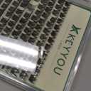 KEYYOU Lash Clusters Kit Natural Wispy DIY Lash Extension Kit 144pcs Lashes Clusters Eyelash Extension with Mascara Brush Bond and Seal Glue Remover Applicators and Brush for Lashes Extensions (Y01)