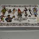 7Pcs Girls Yellow Costume Accessories Set Kids Halloween Cosplay Outfit with Beanie Goggles Gloves Suspenders Tutu Skirt Socks Crossbody Bag